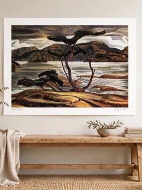 Group of 7 A.Y. Jackson Large Bent Pine Lithograph Limited Edition 625/777